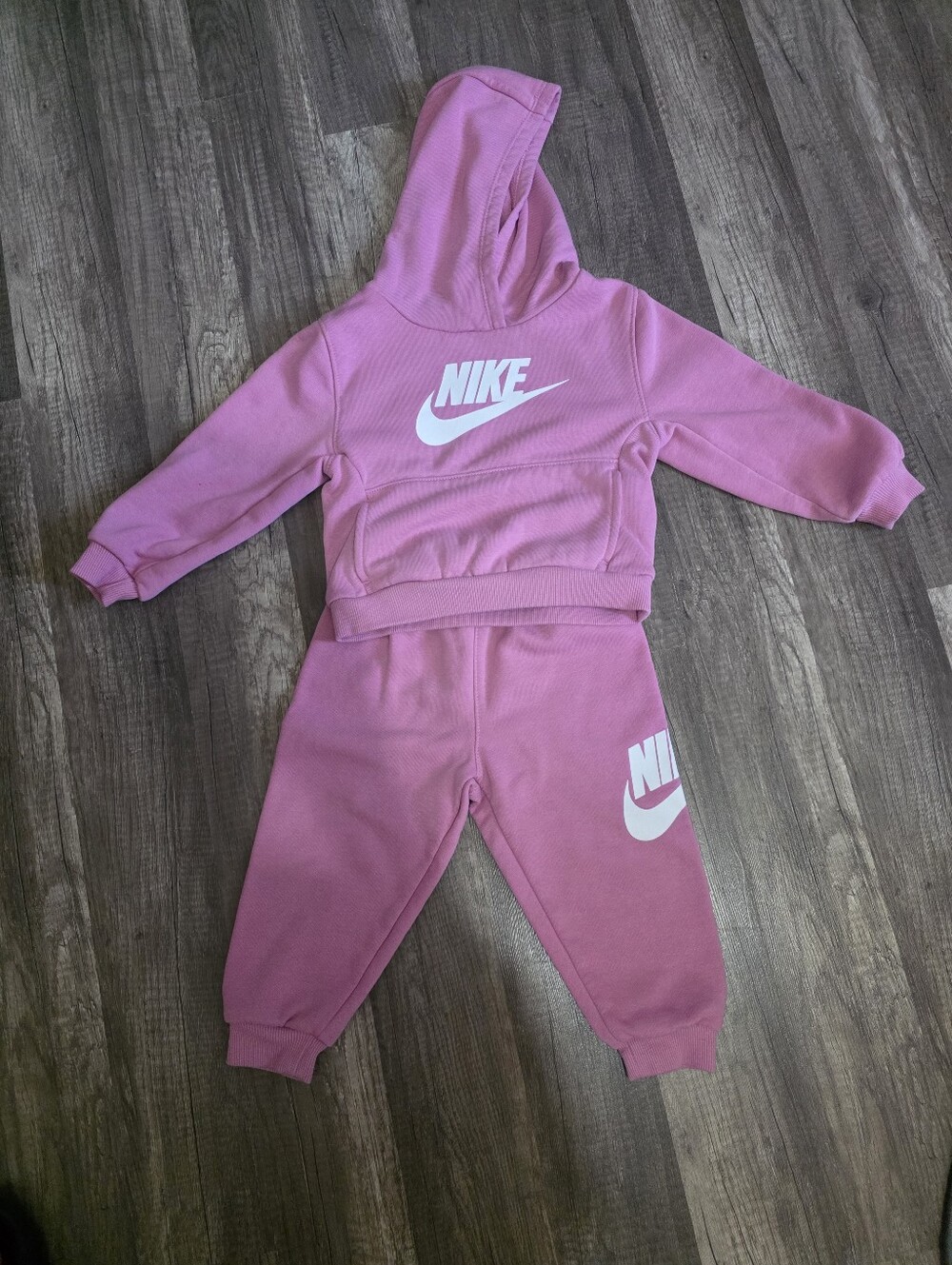 Nike Kids Pink Hoodie and Jogger Set 24M